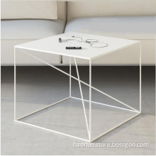 modern special square iron metal cheap tea table